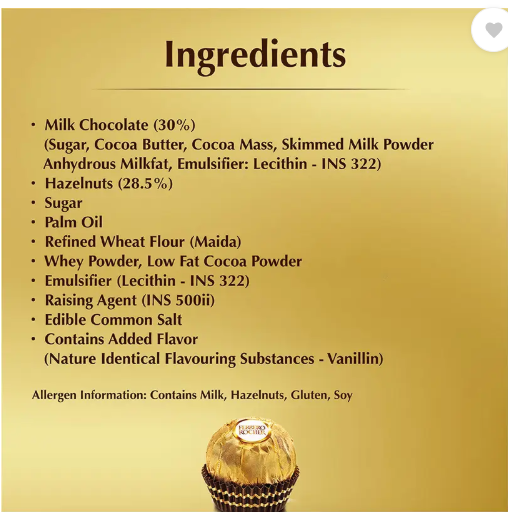 FERRERO ROCHER Rocher Truffles  (4 x 12.5 g)