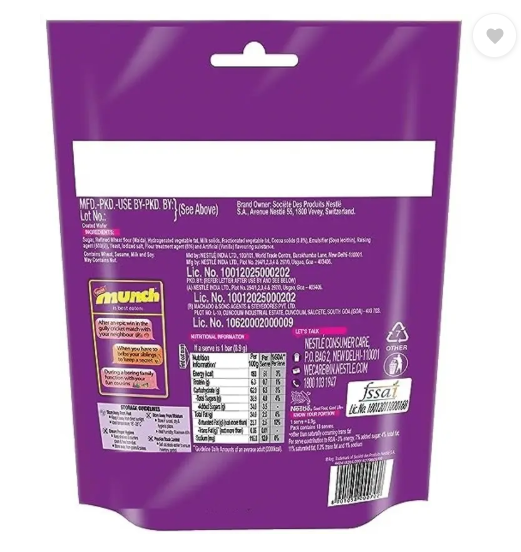 NESTLE Munch Chocolate Bars  (3 x 160 g)