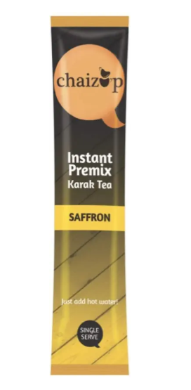 chaizup Instant Masala & Saffron Premix Tea - Pack of 2 X 10 Sachets of Karak Ready to Drink Chai with Masala or Saffron and Low Sugar. Authentic India Tea. Tea with Aroma and Taste. Instant Tea Box(2 x 140 g)