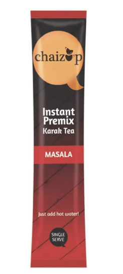 chaizup Instant Masala & Saffron Premix Tea - Pack of 2 X 10 Sachets of Karak Ready to Drink Chai with Masala or Saffron and Low Sugar. Authentic India Tea. Tea with Aroma and Taste. Instant Tea Box(2 x 140 g)