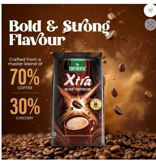 CONTINENTAL XTRA Instant Coffee  (2 x 200 g, Chicory Flavoured)