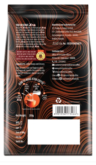 CONTINENTAL XTRA Instant Coffee  (2 x 200 g, Chicory Flavoured)
