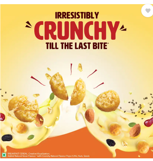 Saffola Muesli Kesar Crunch with Flavour Pops, 15 in 1 Fruit, Nuts, Millet & more Pouch  (450 g)