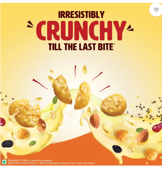 Saffola Muesli Kesar Crunch with Flavour Pops, 15 in 1 Fruit, Nuts, Millet & more Pouch  (450 g)
