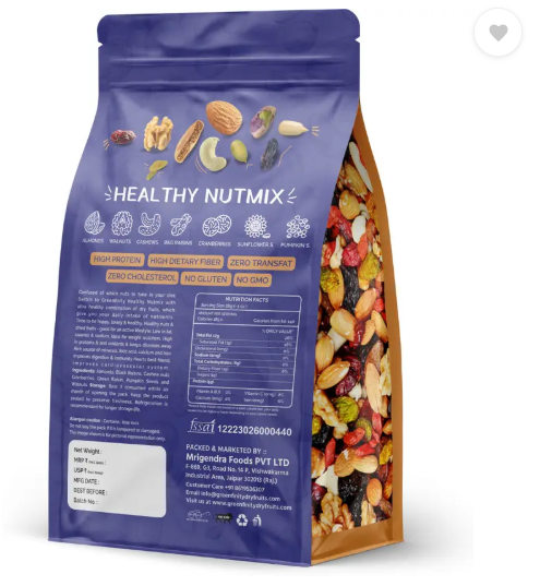 Greenfinity Healthy Nutmix | Mixed Dryfruits | Source of Vitamin and Minerals  (1 x 200 g)