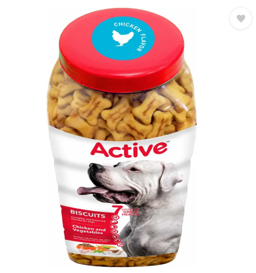 Active Treat Biscuits Buy 1 get 1( 1kgX 2) Real Chicken Dog Treat  (2 kg)