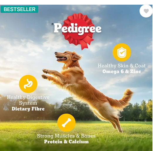 PEDIGREE CHICKEN AND VEGETABLE 3KG Chicken, Vegetable 3 kg Dry Adult Dog Food