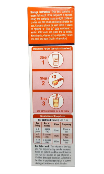 vivamom Groviva Advance High Protein Enteral Feed Child Formula Vanilla 400 gm Nutrition Bars  (400 g, VANILLA)