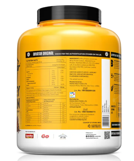 Avvatar WHEY PROTEIN Belgian Chocolate 2 Kg / 4.4 lbs Whey Protein (2 kg, Belgian Chocolate)