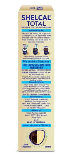 Shelcal Total Supplement Daily Nutrition Drink  (400 g, Chocolate Flavored)