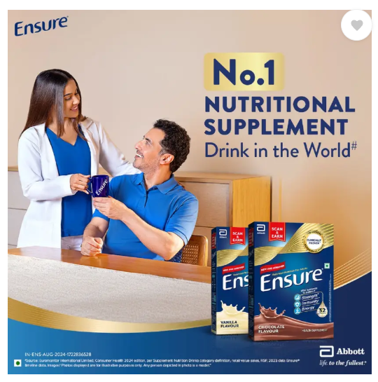 ENSURE Clinically Proven Nutritional Drink For Adults Nutrition Drink  (375 g, Chocolate Flavored)