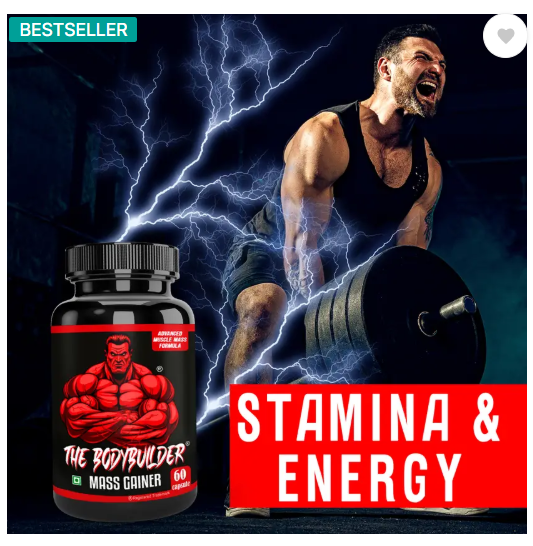 THE BODYBUILDER Mass Gainer for Muscle Building, Weight Gain & Muscle Mass Gain  (60 Capsules)