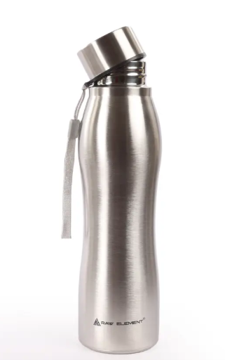 Raw Element Stainless Steel Bottle for School, Office & Travel 1000 ml Water Bottle (Set of 1, Silver)