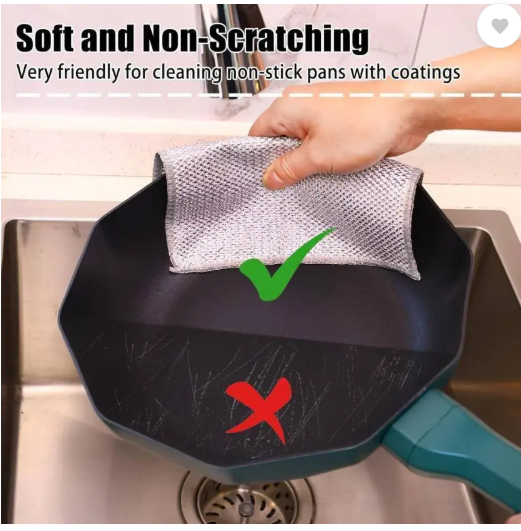 ROLLSTAR Wire Dishwashing Rags Non-Scratch Dish Wash cloth Scrubber Scrub Pad for Kitchen Stainless Steel Scrub  (Regular, Pack of 12)