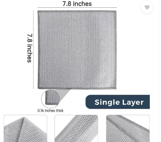 ROLLSTAR Wire Dishwashing Rags Non-Scratch Dish Wash cloth Scrubber Scrub Pad for Kitchen Stainless Steel Scrub  (Regular, Pack of 12)