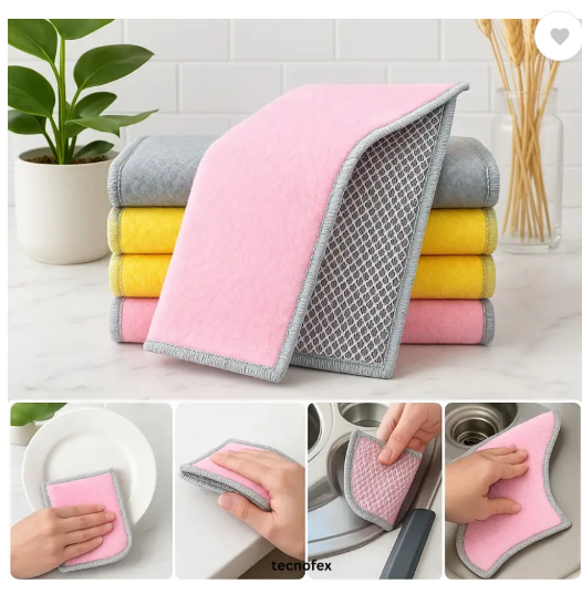 TECNOFEX Steel Scrubber for Kitchen Steel Wire Dish Cloth Scrub Stainless Steel Scrub, Scrub Sponge, Scrub Pad  (Regular, Pack of 12)