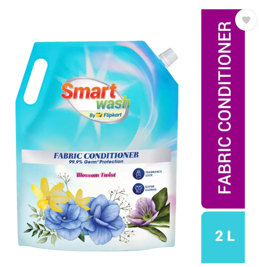 Smart Wash by Flipkart Fabric Conditioner Germ Protection Blossom Twist  (2 L)