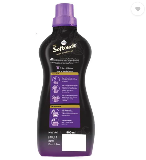 Softouch by Wipro 2X Royal Perfume Fabric Conditioner  (800 ml)