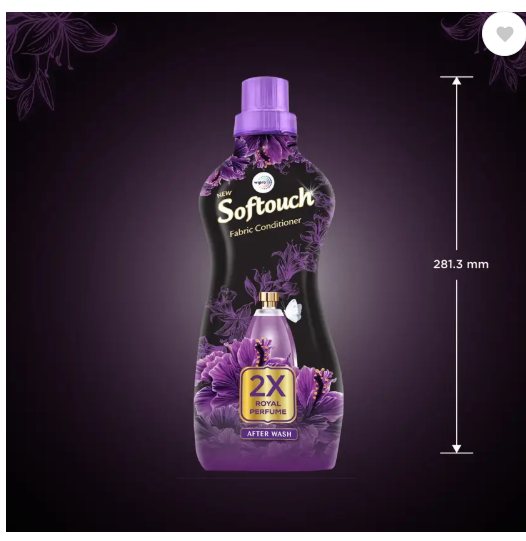 Softouch by Wipro 2X Royal Perfume Fabric Conditioner  (800 ml)
