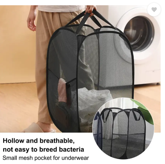 KUBER INDUSTRIES 20 L Black Laundry Bag  (Nylon)