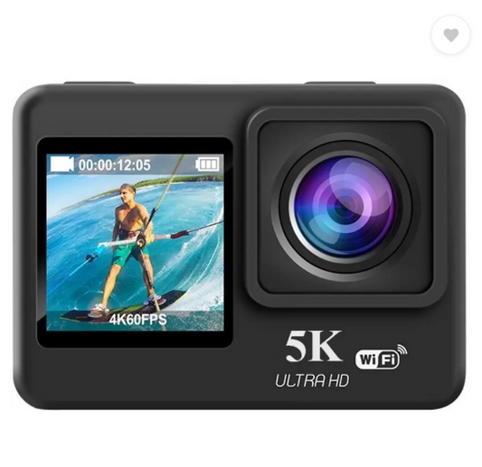 Qiwa action camera 5K 30FPS 48MP WiFi Ultra HD Sports Action Camera Sports and Action Camera  (Black, 12 MP)