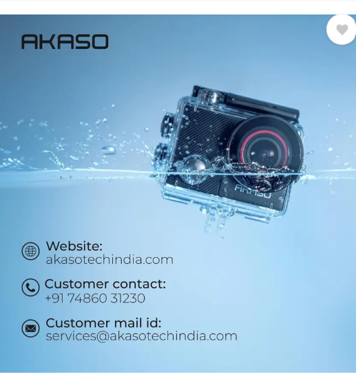 Akaso Brave 7 Dual Color Screen, 4K 30fps,One-Click Quick Shots,Instant Vertical Shots Sports and Action Camera  (Black, 20 MP)