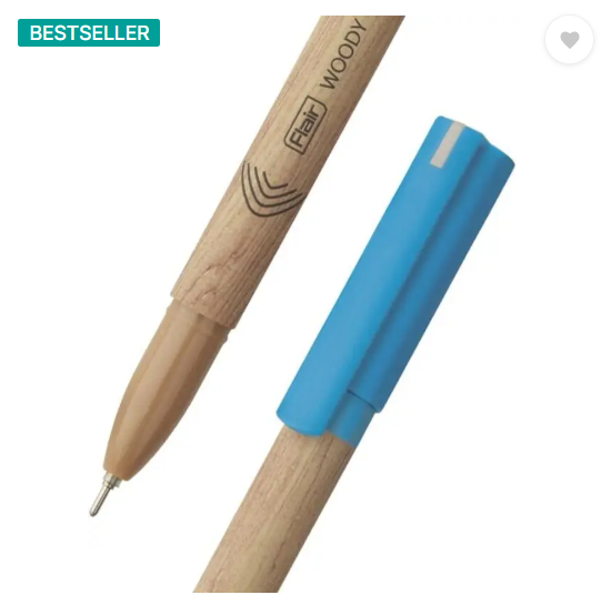 FLAIR Woody 0.7 mm Stand | Attractive Woody Design | Smooth Ink Flow System Ball Pen (Pack of 50, Ink Color - Blue, Black, Red)