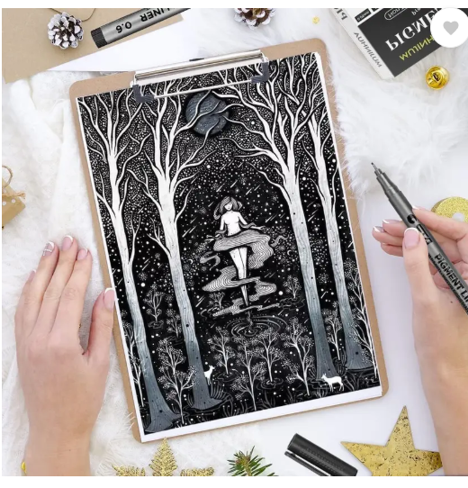 Levin Pigment Black Fineliner pen Based Waterproof Black Pen Set for Art Writing Fineliner Pen (Pack of 9, Ink Color - Black)