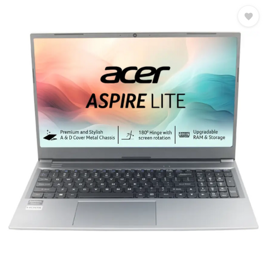 Acer Aspire Lite AMD Ryzen 5 Hexa Core 5625U - (16 GB/512 GB SSD/Windows 11 Home) AL15-41 Thin and Light Laptop  (15.6 inch, Steel Grey, 1.59 Kg)