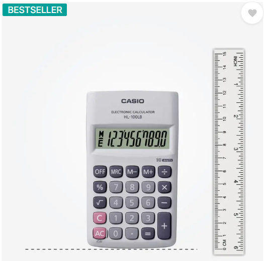 CASIO HL100LB Portable Basic Calculator (10 Digit)