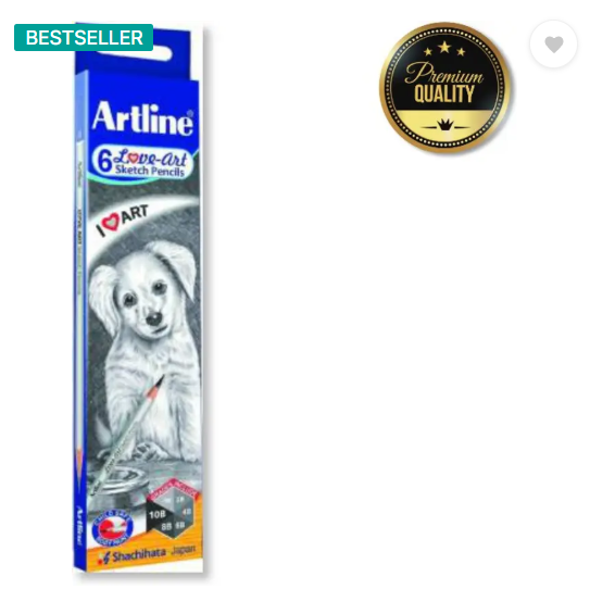 Artline HB,2B,4B,6B,8B,10B. Pencil  (Pack of 6)