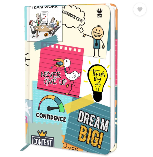 Diarymart Dream Big Hardcover Journal Notebook Diary For Office A5 Diary Ruled 192 Pages (Multicolor)