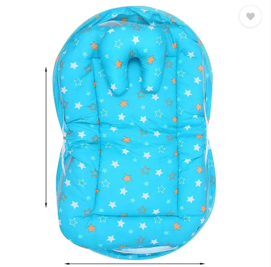 Fareto New Born Baby Daily Essentail Bedding Combo Pack(0-6 Months)(Total Items: 11) (Blue)