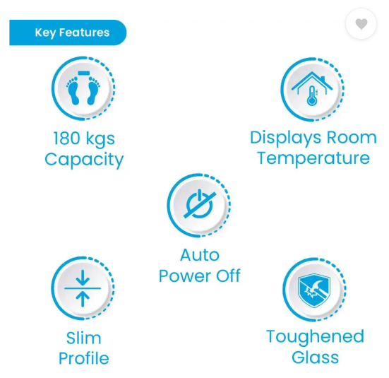 TATA 1mg Digital Weighing Scale, Premium Weighing Machine for Precise Measurement Weighing Scale  (Black)