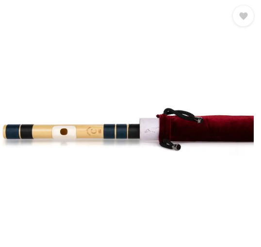 Radhe Flutes C Natural Right Hand With Velvet Cover PVC Dark Blue & Black PVC Flute (53 cm)