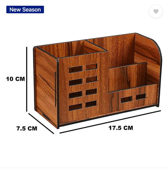 ringzinnie 3 Compartments Wood Desk Organizers SIRTERIQ Desk Organizers (Brown)