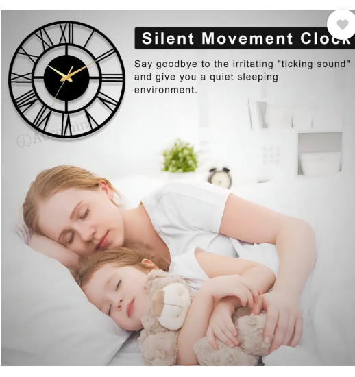 Auromin Analog 40 cm X 40 cm Wall Clock  (Black, Without Glass, Standard)