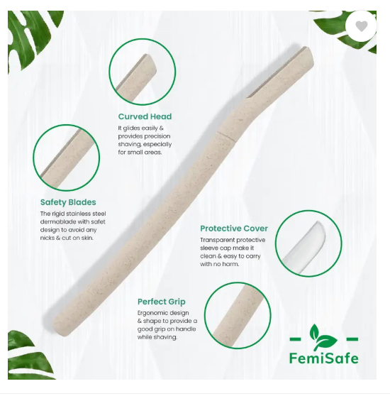 Femisafe FACE RAZORS (ECO-FRIENDLY)&ALOE GEL, Women  (Pack of 2)