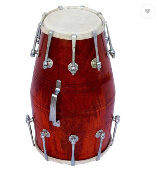RR Musical RR Musicals S041 Nut & Bolts Dholak  (Brown)