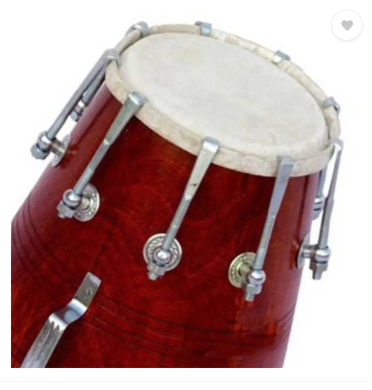 RR Musical RR Musicals S041 Nut & Bolts Dholak  (Brown)