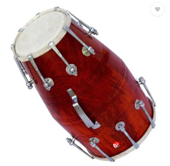 RR Musical RR Musicals S041 Nut & Bolts Dholak  (Brown)