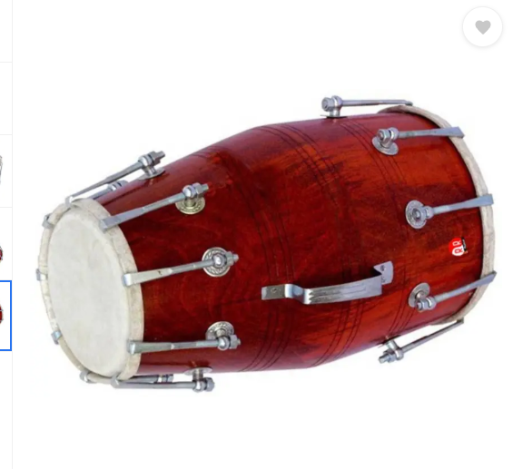 RR Musical RR Musicals S041 Nut & Bolts Dholak  (Brown)