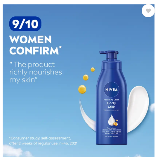 NIVEA Body Milk, Big Moisturizer Lotion, Deep Moisture Serum, Almond Oil & Vitamin E  (600 ml)