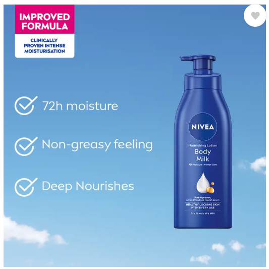 NIVEA Body Milk, Big Moisturizer Lotion, Deep Moisture Serum, Almond Oil & Vitamin E  (600 ml)