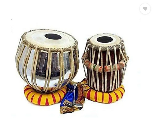 MAGA MART Wooden Indian Musical Instrument Bayan Tabla, Dayan Tabla For Beginners Tabla  (Dayan - 13 cm, Bayan - 22 cm)