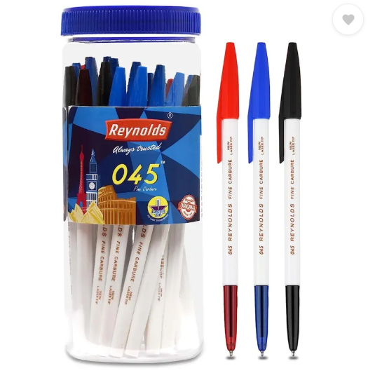 Reynolds 045 Ball Pen  (Pack of 25, Ink Color - Blue,Black & Red)
