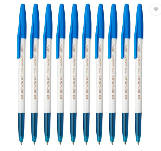 Reynolds 045 Ball Pen Fine Point (0.7mm) Ball Pen  (Pack of 10, Ink Color - Blue)