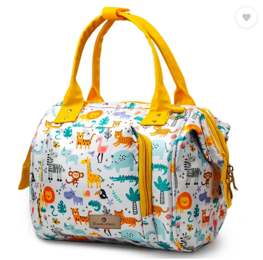 StarAndDaisy Diaper Bag for Mothers, Baby Diaper Backpack with Spacious Compartment Mothers Maternity Bags for Travel Diaper Backpack  (Giraffe Print- White)