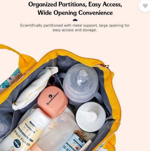 StarAndDaisy Diaper Bag for Mothers, Baby Diaper Backpack with Spacious Compartment Mothers Maternity Bags for Travel Diaper Backpack  (Giraffe Print- White)