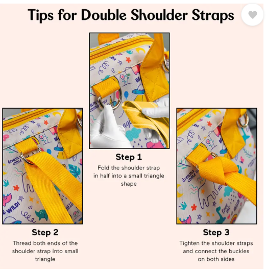 StarAndDaisy Diaper Bag for Mothers, Baby Diaper Backpack with Spacious Compartment Mothers Maternity Bags for Travel Diaper Backpack  (Giraffe Print- White)